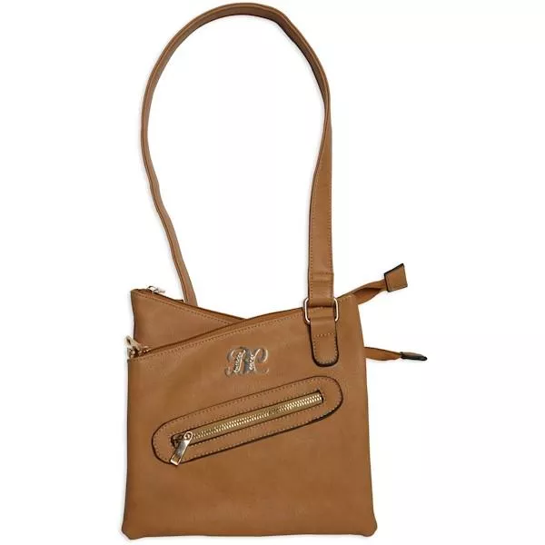 Bulldog Cross Body Style Conceal Carry Purse W/ Holster – Small Tan