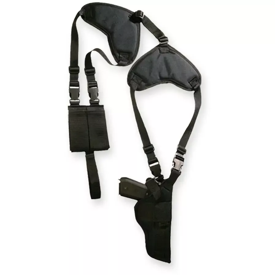 Bulldog Deluxe Shoulder Holster for Large Frame Autos 3.5″ – 5″ Barrels Black Ambi