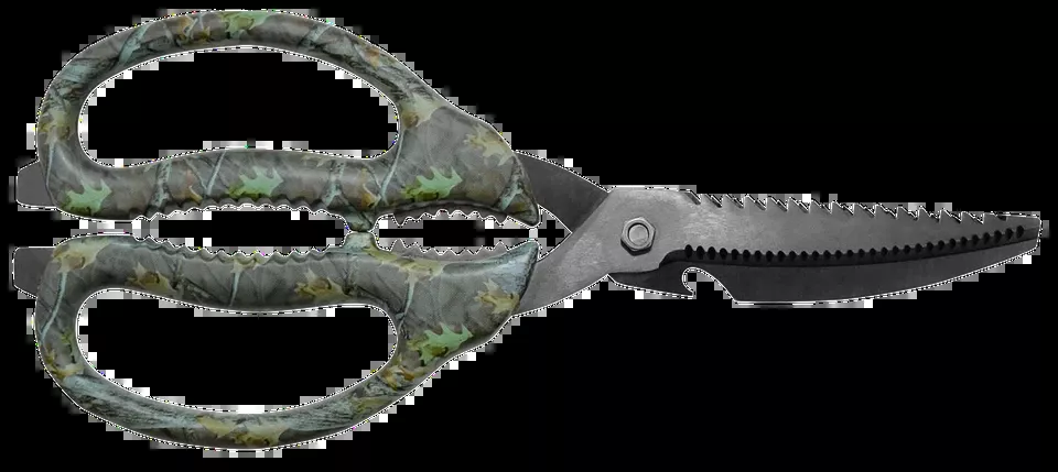 Camillus 19403 Multi-Function Camo Game Shears with 4" Serrated Titanium Blade, 9" Overall Length