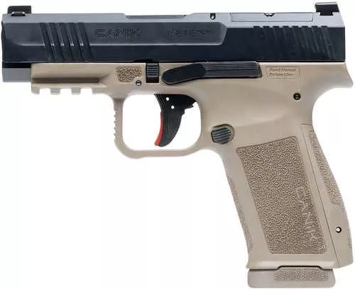 Canik Mete MC9LS *CA Compliant 9mm Luger 10+1 3.63" Black Steel Barrel, Black Nitride Steel Serrated Slide, Black Polymer Frame w/Picatinny Rail, Interchangeable Backstrap Grip