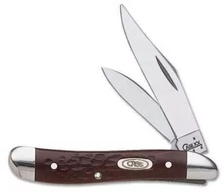 Case Cutlery Brown Synthetic Handle Series 6220 Stainless Steel Peanut 00046