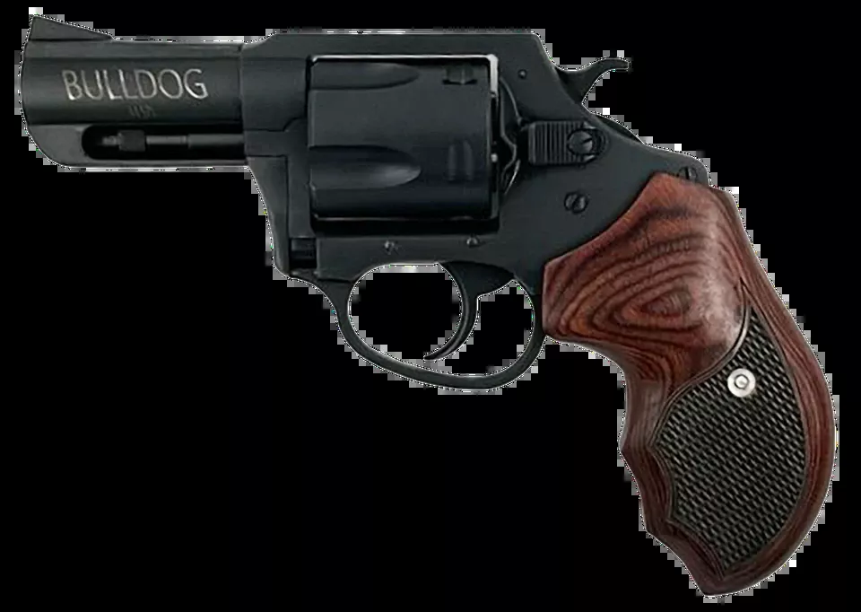 Charter Arms Bulldog .44 Special Revolver with Rosewood Grip and Exposed Hammer