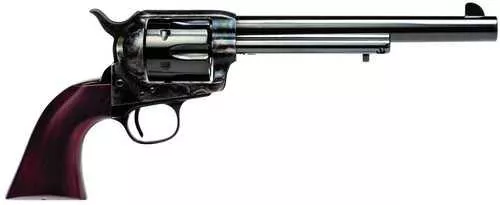 Cimarron U.S. Calvary Buffalo Soldier 45 Long Colt 6 Shot 7.50" Blued Barrel & Cylinder, Color Case Hardened Steel Frame, Walnut Grip, Exposed Hammer, US Markings
