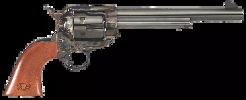Cimarron U.S. Cavalry 45 Colt Revolver with Blued Steel Barrel and Walnut Grip