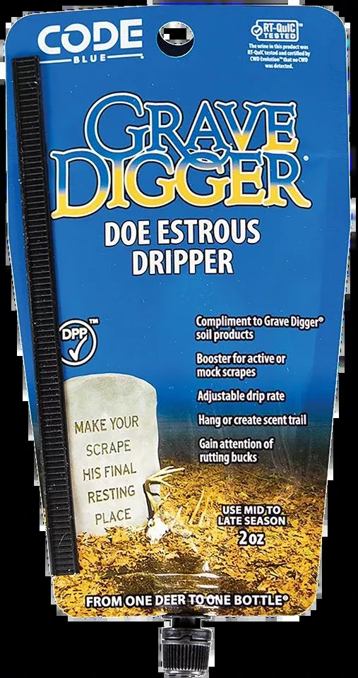 Code Blue OA1425 Grave Digger Doe Estrous Deer Scent Dripper 2 oz