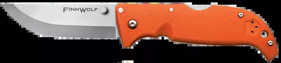 Cold Steel Finn Wolf Folding Knife with Blaze Orange Handle and Satin AUS-8A Blade