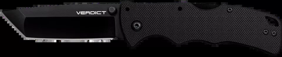 Cold Steel Verdict 3" Tanto Folding Knife with Black G10 Handle and Belt Clip