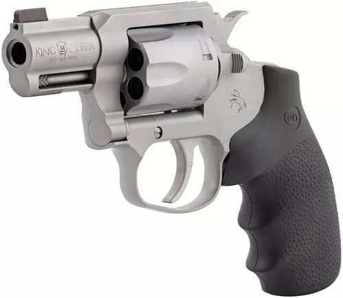 Colt King Cobra Small 357 Mag 6 Shot 2" Matte Stainless Steel Barrel, Cylinder Frame, Black Hogue Overmolded Grips, Exposed Hammer