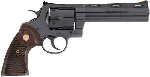 Colt Mfg Anaconda Large 44 Mag 6 Shot 6" Blued Vent Rib Barrel, Cylinder, Drilled & Tapped Steel Frame, Hogue Finger Grooved Grip, Exposed Hammer