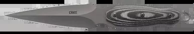 Columbia River Knife & Tool CRKT 2075 Shrill Fixed Blade Knife 4.77″ Dual Edge Gray Titanium Nitride 8Cr13MoV Stainless Steel Blade Black Gray Stainless Steel Handle