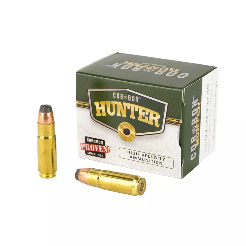 CORBON 458 SOCOM 300 Grain JHP Ammunition - 20 Rounds/240 Rounds
