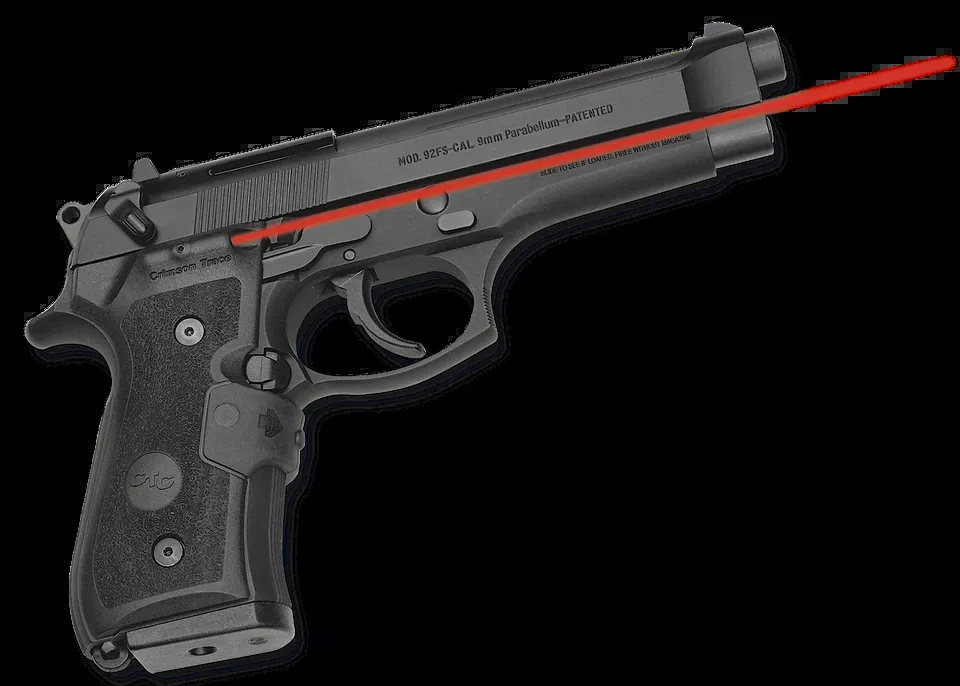 Crimson Trace LG-402 Lasergrips for Beretta 92/96/M9 - Black with Red Laser