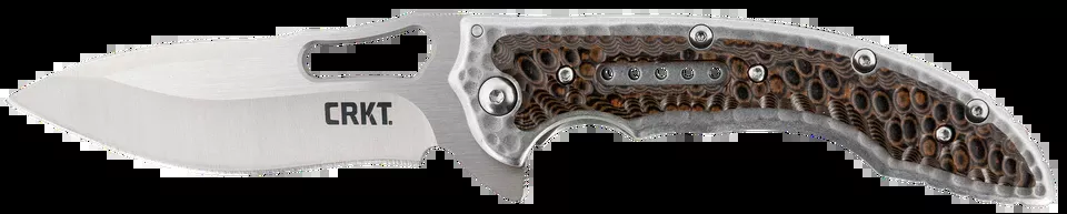 CRKT 5470 Fossil Folding Knife with Satin Blade and Brown G10 Handle
