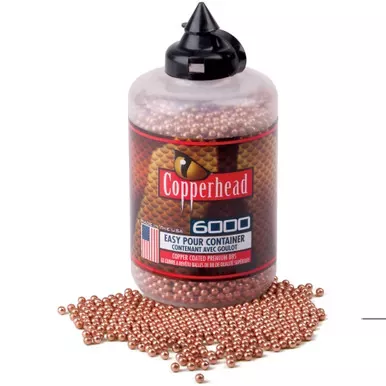 Crosman Copperhead .177 BB | 6000 BB’s Per Bottle | Plastic Bottle | 767