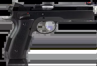 CZ A01 9mm Luger Pistol 4.93″ Barrel 19+1 Round Blued Slide Black Grip Blued Frame