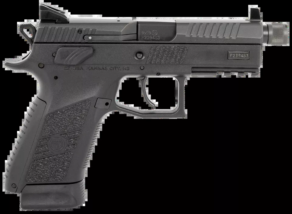CZ-USA P-07 Suppressor Ready 9mm Luger Pistol with Black Finish and Picatinny Rail