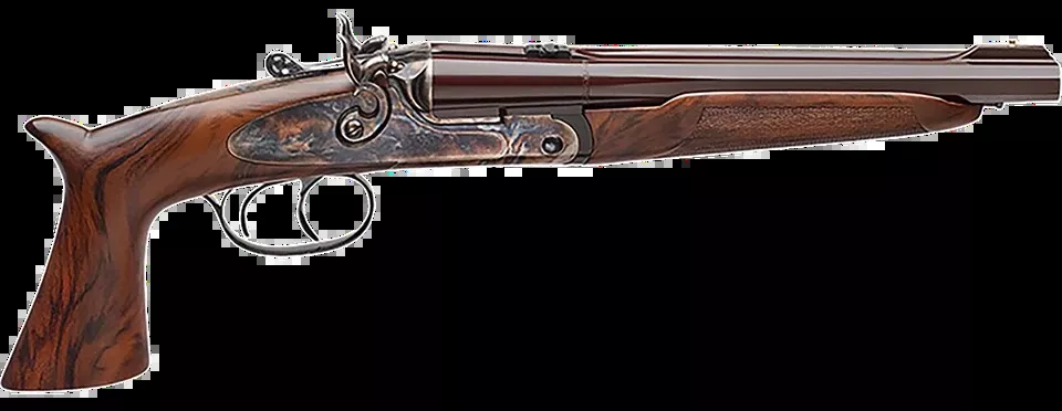 Davide Pedersoli Howdah Vintage 45 Colt/.410 Double Trigger Pistol with Walnut Finish