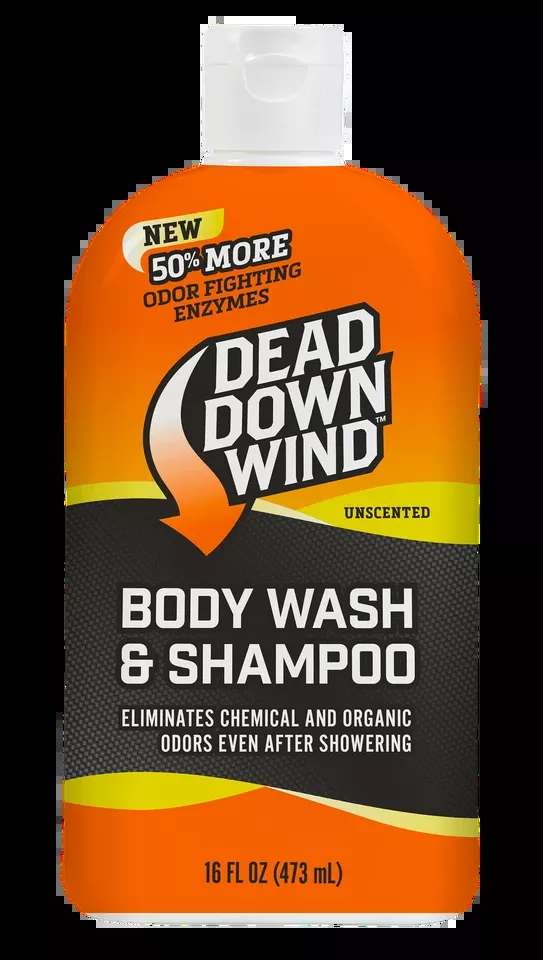 Dead Down Wind Odor Eliminator Shampoo & Body Wash, Unscented, 16 oz