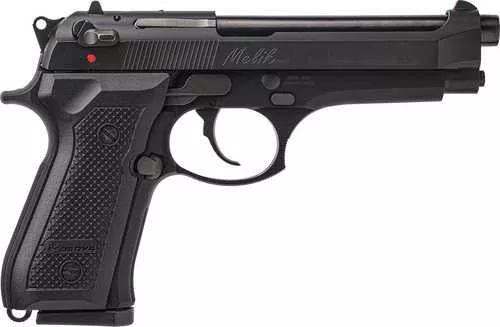 Derya Firearms Melik 9mm Luger 17+1 Round Mag 4.90" Black Melonite Steel Barrel And Slide Black Aluminum Frame Black Polymer Grip