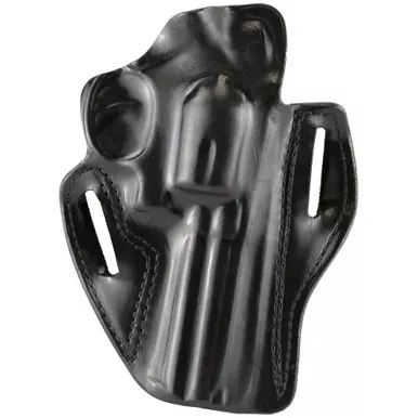 DeSantis Gunhide 002 | Speed Scabbard | Belt Holster | 2 Belt Slots | No Tension Screw | Fits S&W Governor | Right Hand | Black Leather | 002BAV1Z0