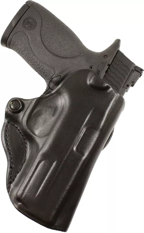 DESANTIS MINI SCABBARD HOLSTER – RH OWB LEATHER WALTHER CCP BLK