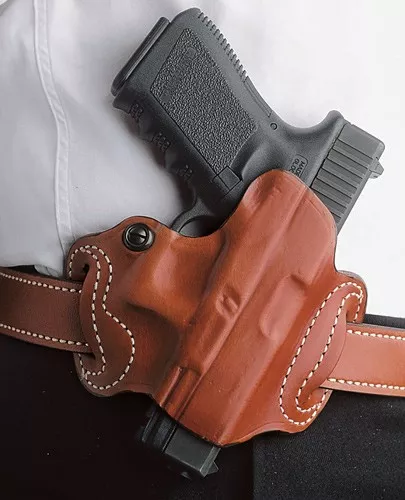 DESANTIS MINI SLIDE HOLSTER – OWB RH LEATHER 1911 TAN