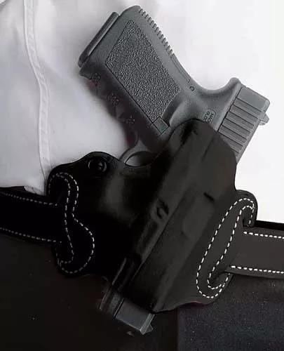 DESANTIS MINI SLIDE HOLSTER – OWB RH LTHER M&P SHLD 9/40 BLK