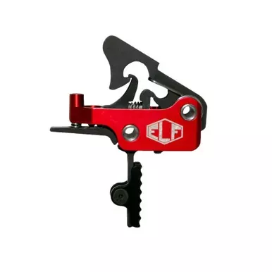 Elftmann Tactical Apex | Adjustable Trigger | Large Pin | Straight with Black Shoe | Fits AR-15 | Anodized Finish | Red | APEX-170-B-S