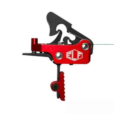 Elftmann Tactical Apex | Adjustable Trigger | Straight with Red Shoe | Fits AR-15 | Anodized Finish | Red | APEX-R-S