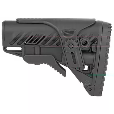 F.A.B. Defense Tactical Buttstock with Adjustable Cheek Rest | Fits AR Rifles | Black | FX-GLR16CP