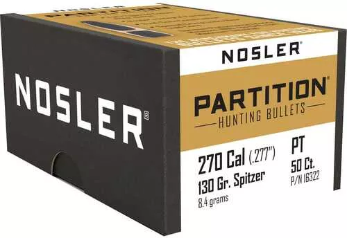 FALSEsler Partition Bullets .270 Cal. 130 Gr. Spitzer Point 50 Pk. Model: 16322