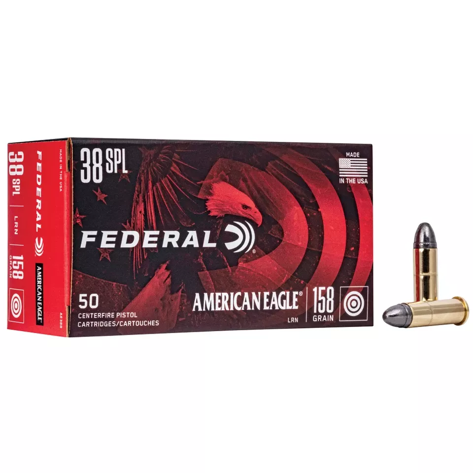 Federal American Eagle .38 Special 158 Grain LRN Ammunition - 50 Rounds/1000 Rounds
