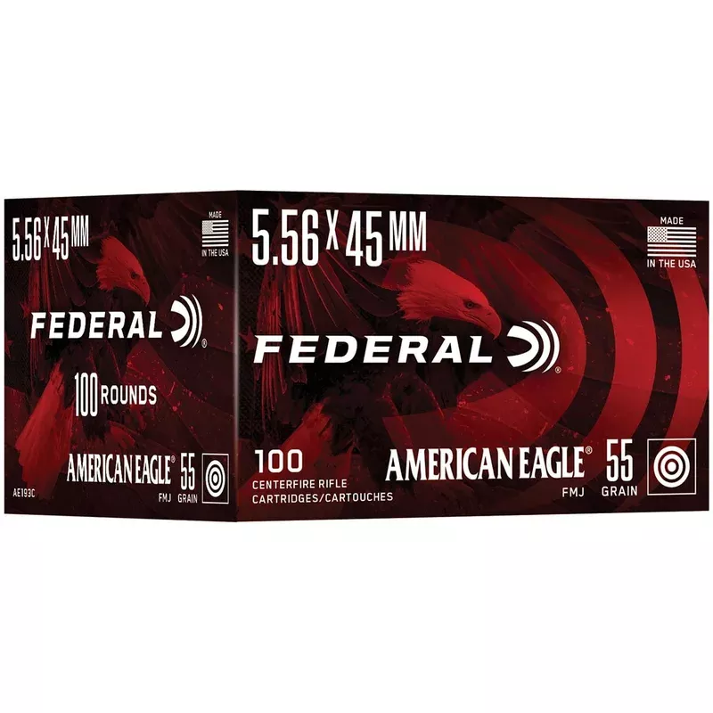FEDERAL – American Eagle 5.56x45mm NATO 55gr FMJ 3240 FPS 20/Box Quantity Discount PriceAdd To Favorite
