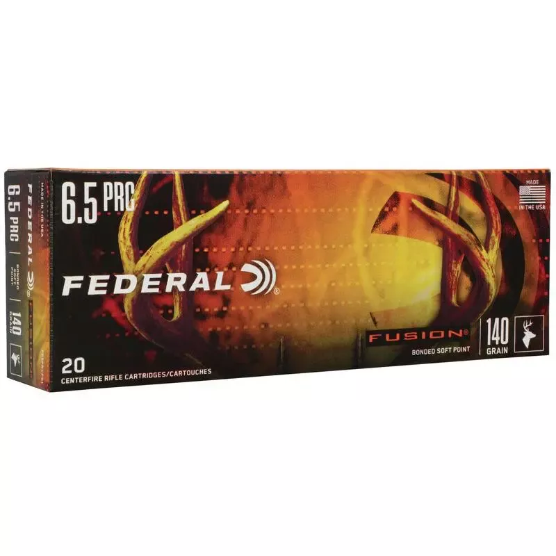 Federal Fusion Rifle Ammunition 6.5 PRC 140 Grain. SP 2925 fps 20/ct