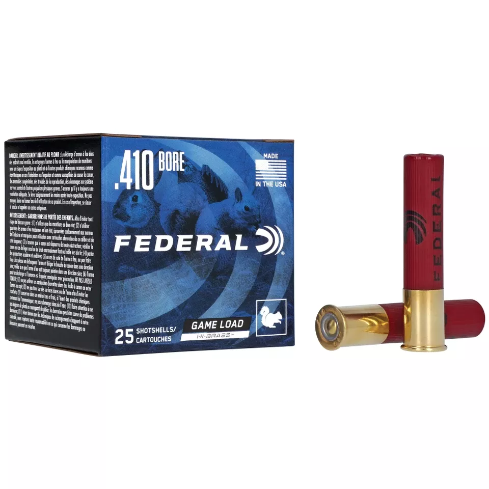 Federal Game-Shok High Brass 410 Gauge 2.5" #7.5 Shot 25 Rounds/250 Rounds Case