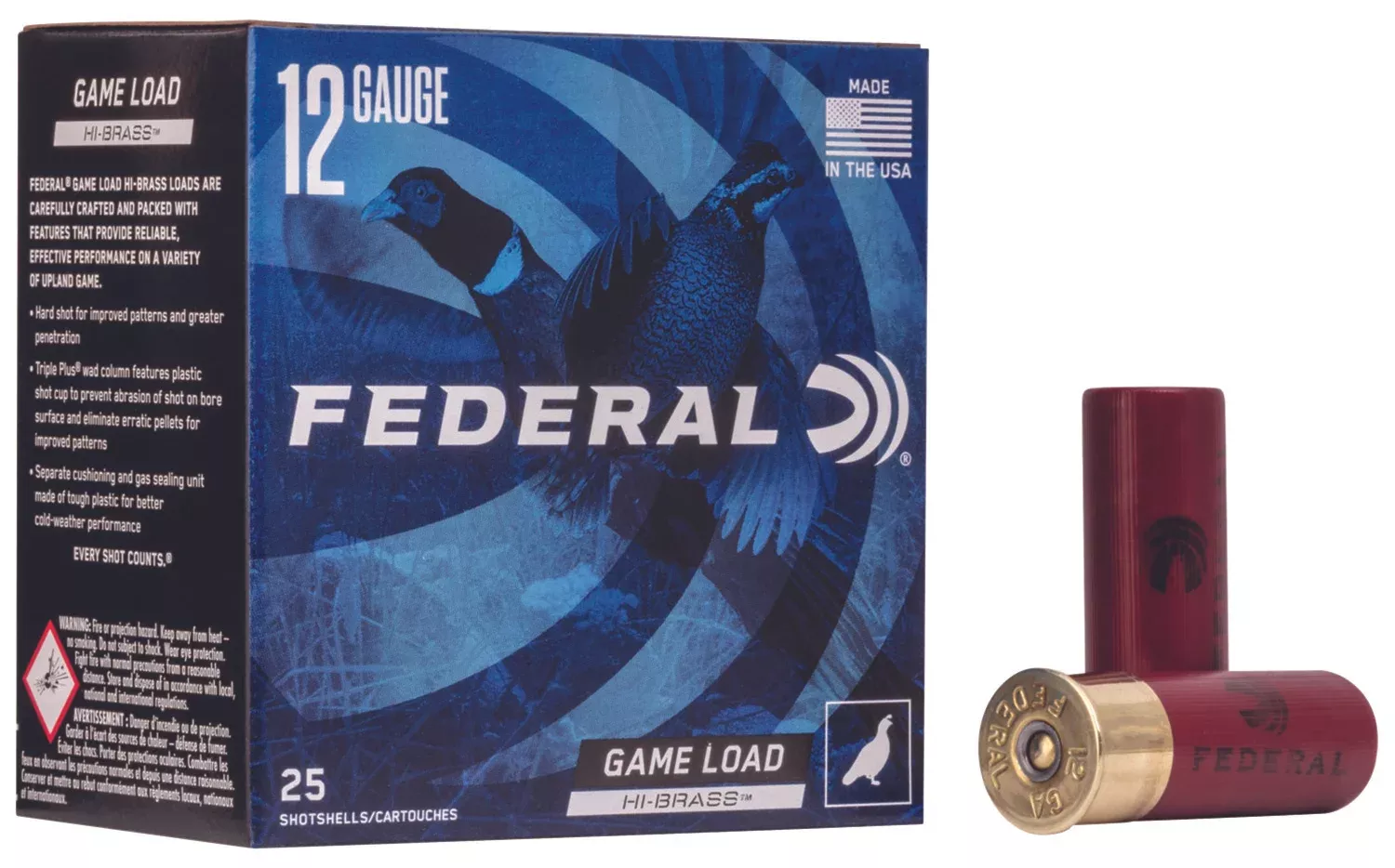 Federal H1265 Game-Shok High Brass 12Gauge 2.75″ 1 1/4oz 5Shot 25 Per Box/10 Case