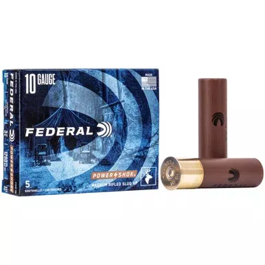 Federal PowerShok 10 Gauge 3-1/2 Inch Rifled Slug 5 Rounds