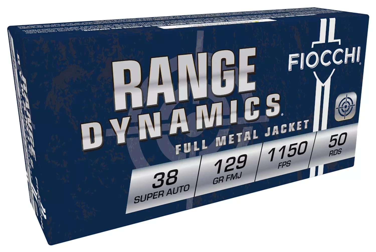 Fiocchi 38SA Range Dynamics38Super 129gr Full Metal Jacket 50 Per Box/20 Case