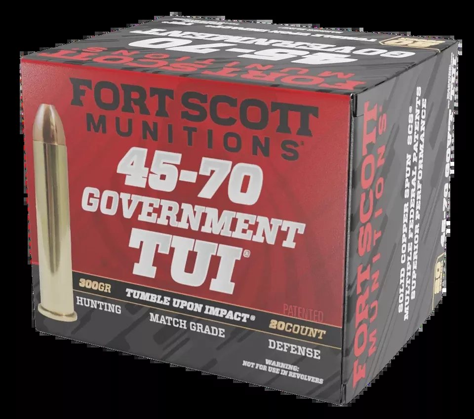 Fort Scott Munitions 45-70 Gov 300gr TUI Brush Hog Solid Copper Ammo 20/Box