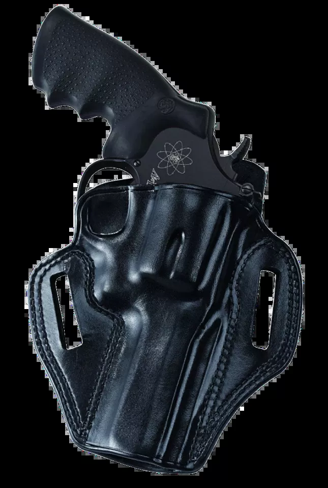 Galco CM102B Combat Master OWB Black Leather Holster for S&W L Frame - Right Handed