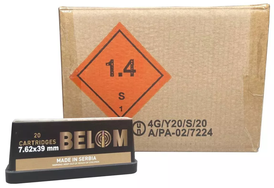 Go Belom 7.62X39 Brass 123 Grain Fmj 480/1 (114)