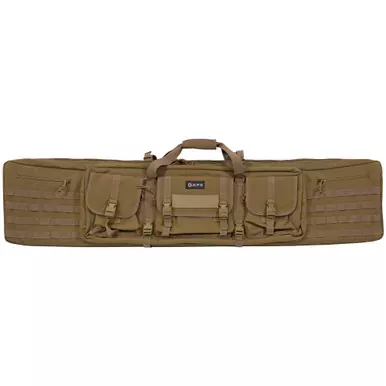 GPS Tactical Double Rifle Case | Flat Dark Earth | 55″ | 600 Denier Polyester | GPS-DRC55-FDE