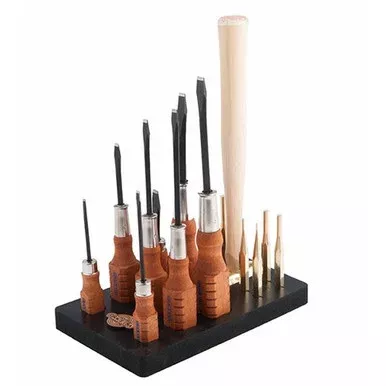 Grace USA 17-Piece Gunsmithing Tool Set with Bench Block