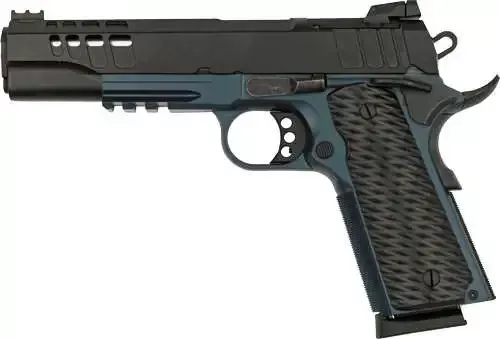 Great Lakes Firearms 1911 Hga 45 ACP 5 In Bbl Rmsc Optic Cut Ported Slide Blue Titanium/SS