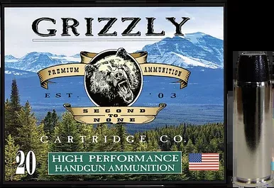 Grizzly Ammo GC44M16 44 Mag 300 Grain Wide Flat Nose Gas Check Box of 20