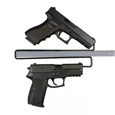 Gun Storage Solutions Over Under Handgun Hangers 2 Pack
