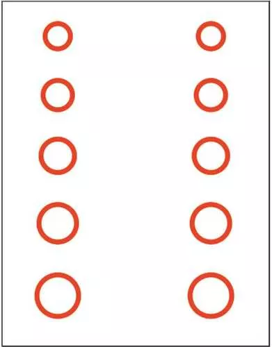 Gunstar Mini Circles Target Reticle Set Orange Model: 1402712