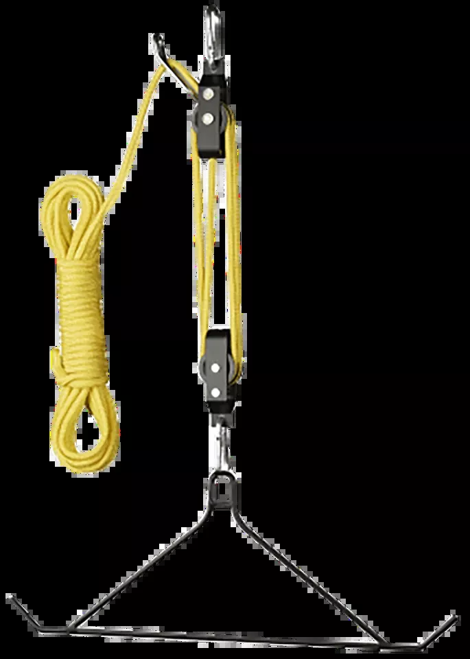Heavy-Duty 4:1 Lift System with 600 lbs Capacity - Black/Yellow