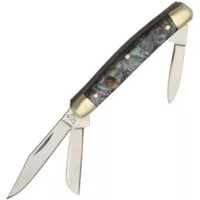 Hen & Rooster Small Stockman Im. Abalone Folding Knife303-IAB