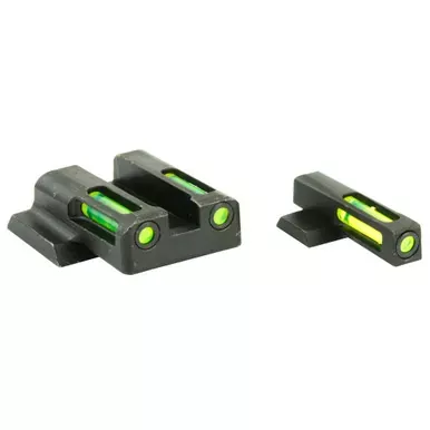 Hi-Viz LiteWave H3 Tritium/Litepipe Night Sights | Fits S&W Shield | Front Green and Rear | MPSN321